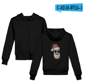 3D Skull Santa Sweat Shirt