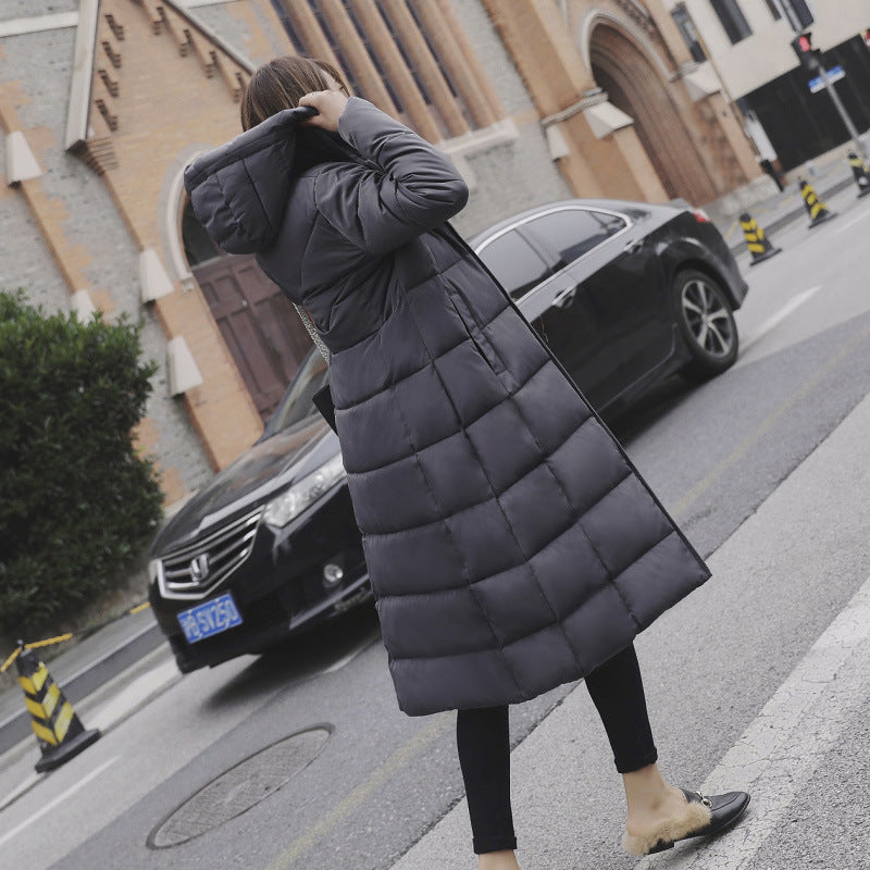 Women's thick over-the-knee plus size cotton coat