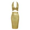 Golden nightclub celebrity party dress