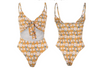 Alpscommerce tie knot print one-piece swimsuit