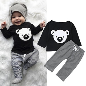 Koala Top Striped Pants Two Piece Kids