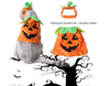 Halloween Pet Cats Costume Props Creative Pumpkin Shape Green Leaf Decoration Cosplay Clothing Holiday Garment Supplies