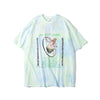 Round collar tie-dye short sleeve