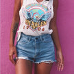 Women's retro ins hot classic ripped denim shorts