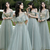 Green wedding banquet sister group dress