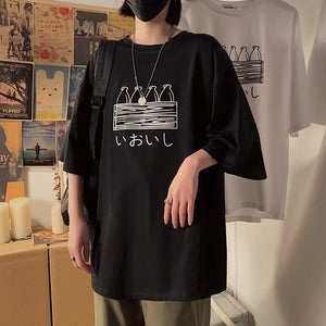 Printed street fashion boy style t-shirts tops