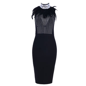 Bandage beads evening dress Alpscommerce