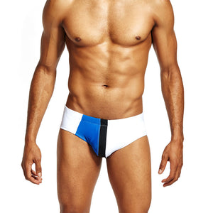 Color matching triangle swim trunks