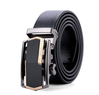 Men's leather business soft leather automatic buckle belt leather