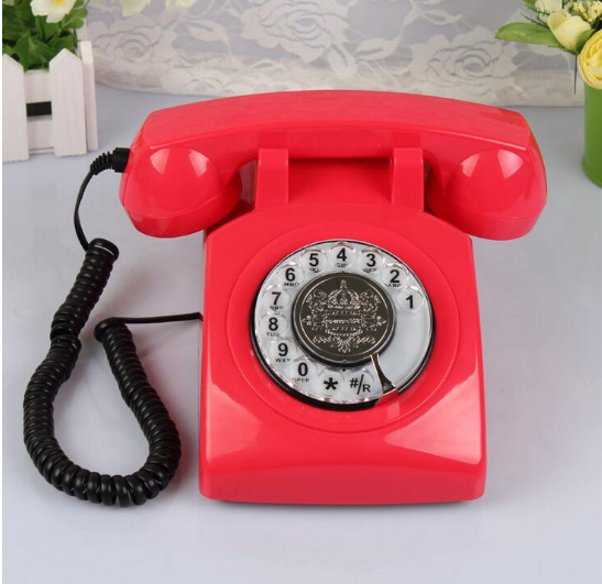 Home Rotary Antique Phone Basephone Retro Craft Turntable Antique Phone Retro Phone