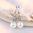 Zircon Pearl Silver Earrings