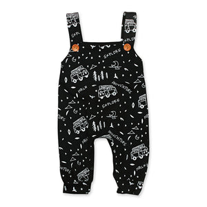 Printed Letters Jumpsuit Trendy Overalls Kids Jumpsuit