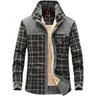 Men Thicken Warm Fleece Jackets Coats Pure Cotton Plaid Jacket Military Clothes