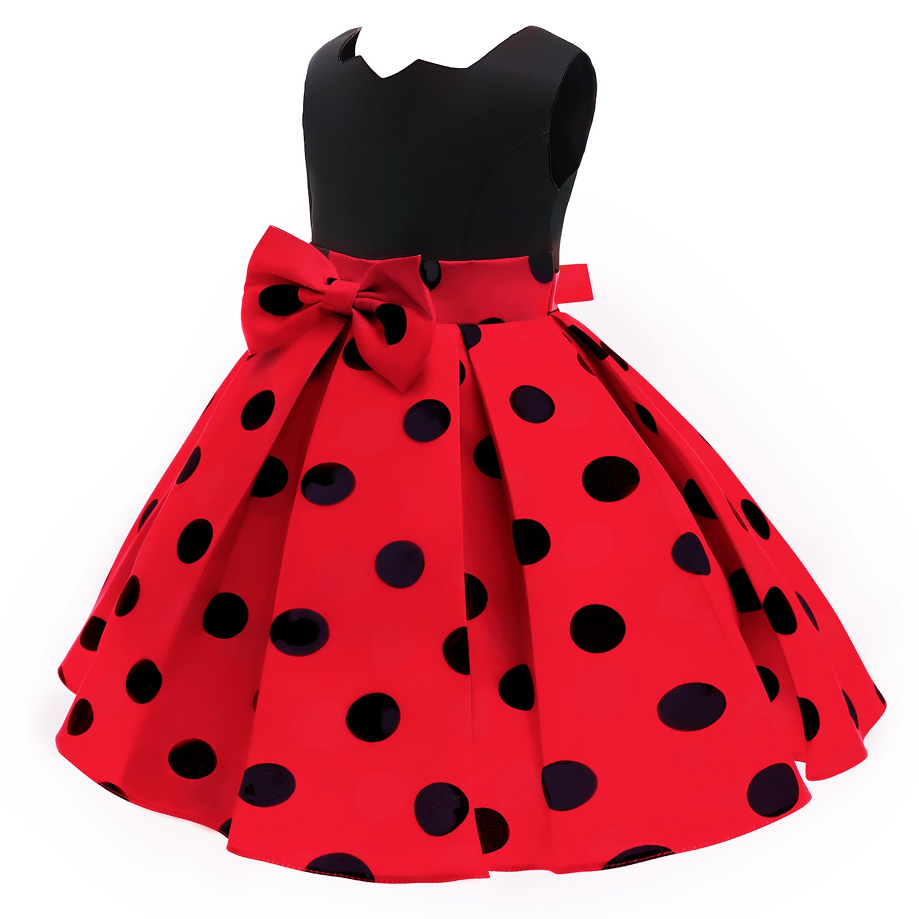 Princess Skirt Polka Dot Print Bowknot Kids Skirt