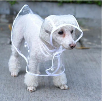 1Pc Transparent Waterproof Dog Clothes Transparent Rain Coat Pet Clothes Puppy Raincoat Hoody Clothing For Dogs