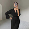 New Autumn And Winter Pleated Shirt  Pleated Trousers Suit