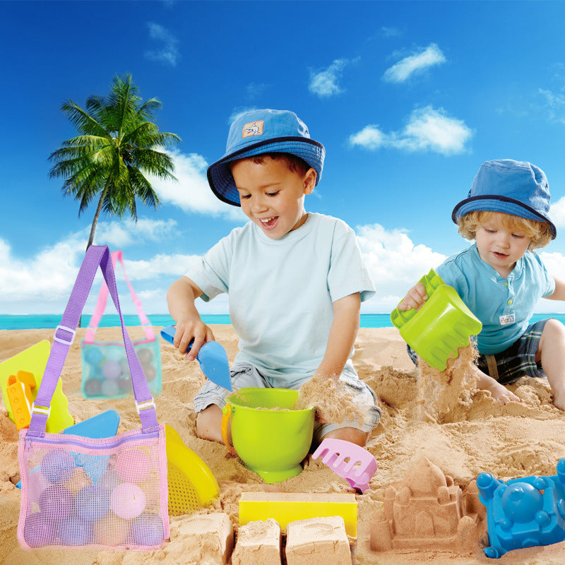 Powerful Storage Beach Toy Mesh Bag Kids Shell Collecting Bag Beach Toy- Swimming Accessories Bag Storage Net Toy