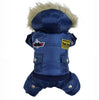 Pet clothes USA Air Force suit Siamese four-legged autumn and winter coats Dog clothes