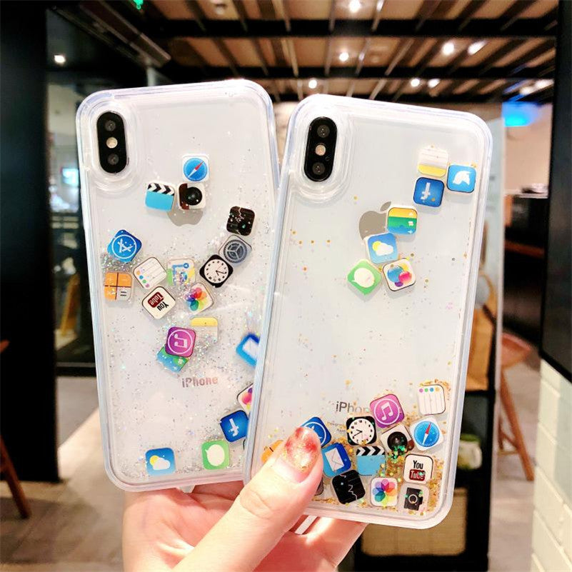 Glittering mobile phone case