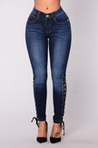 Dark jeans female fashion women's station feet pants women