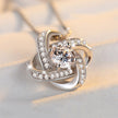 925 Sterling Silver Necklace For Women Forever Heart AAA Zircon Mosaic Necklaces & Pendants Gift