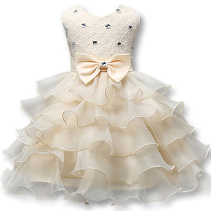 Girls Dress Beaded Princess Children's Party Dress