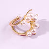 Fashion Big Geometric Pearl Paved Rings for Women