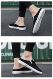 Heelless lazy Shoes Korean Style Trendy One-Foot Toe Canvas Half-Support Shoes