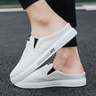 Heelless lazy Shoes Korean Style Trendy One-Foot Toe Canvas Half-Support Shoes