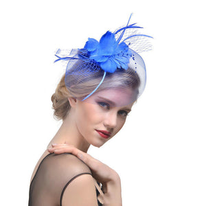 Feather Headdress Bridal Net Yarn Hairpin Ball Party Hair Accessories