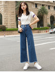 Women's Jeans High-Waisted Straight-Leg Jeans Spring Women's Cropped Trousers