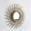 Wall-mounted Wicker Decorative Mirror