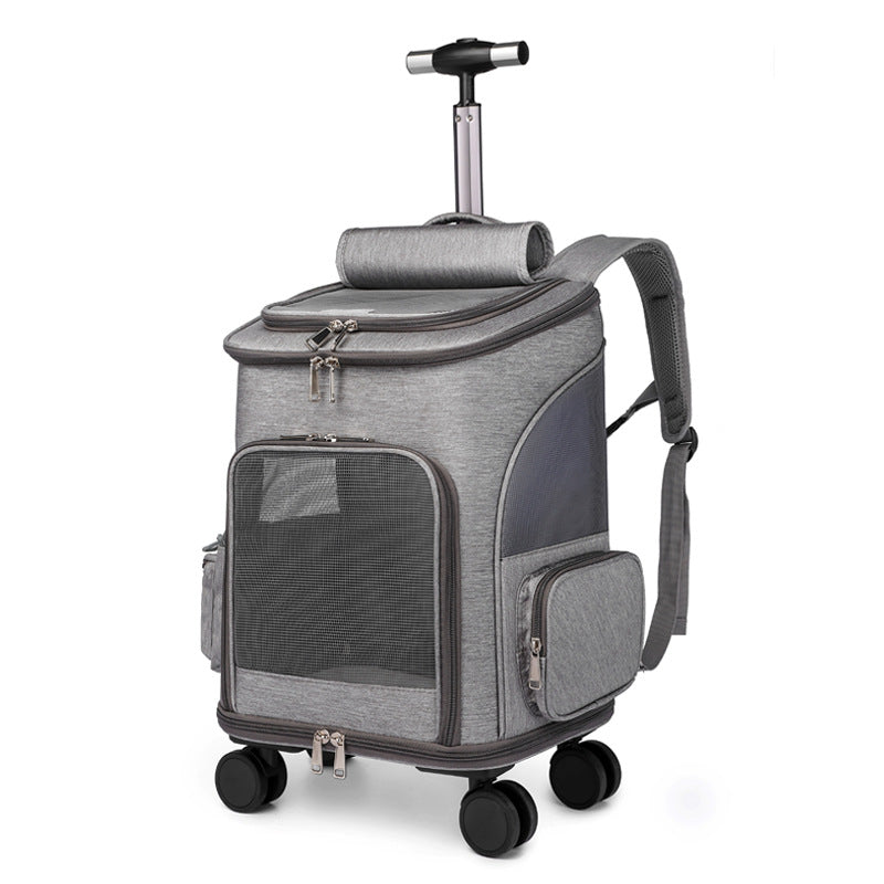 Portable Folding Trolley  Backpack Pet Bag