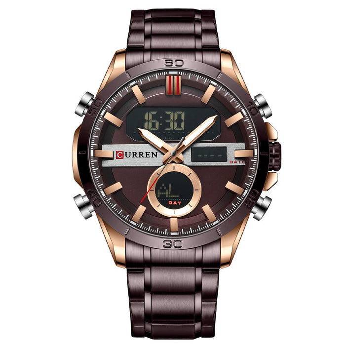 Men's Multifunctional Electronic Waterproof Round Watch