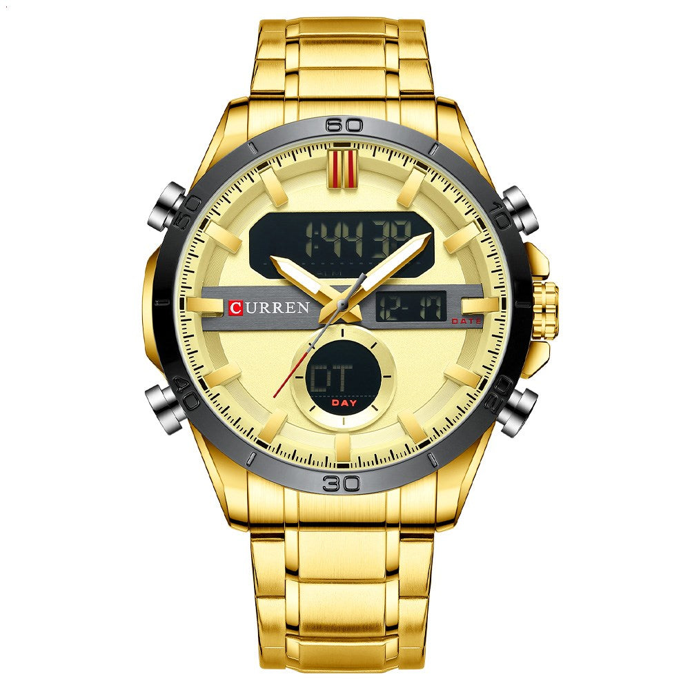 Men's Multifunctional Electronic Waterproof Round Watch