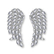 Brilliant Cubic Zirconia Angel Wings Stud Earrings For Women Girls Fashion White Gold Color Wedding Jewelry