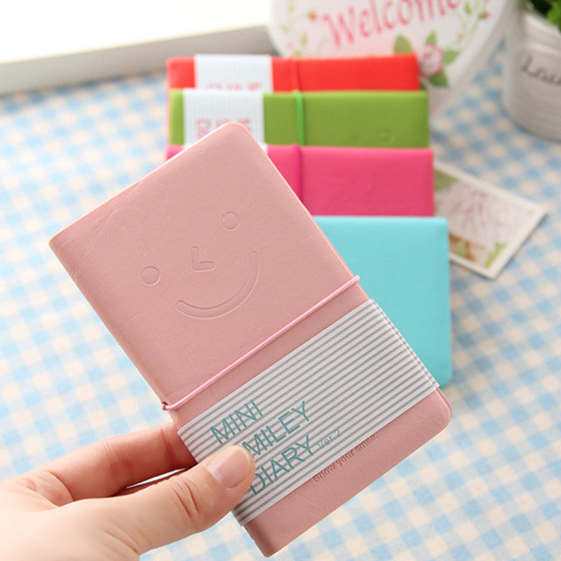 Candy Color Notebook Cute Smiling Mini Notebook