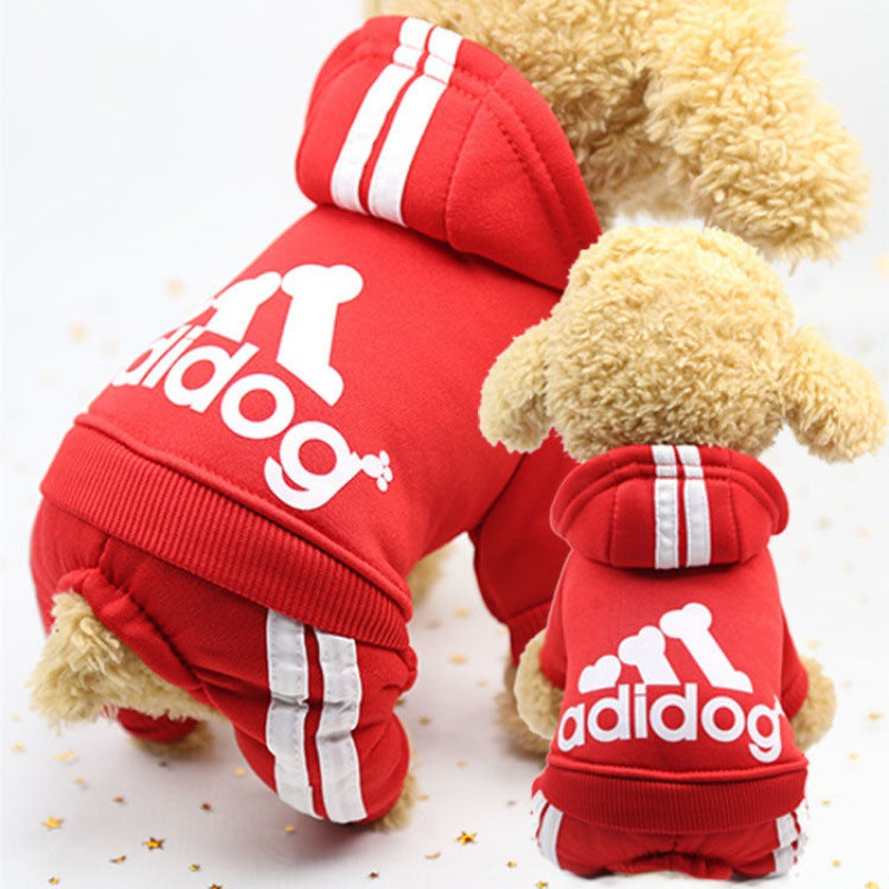 Pets New Four-Legged Dog Clothes Teddy Bichon Hiromi Winter Clothes Thickened Pet Clothes Cute