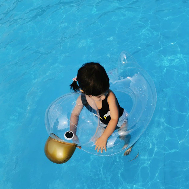 Children's Transparent Duck Swimming Ring Duck Seat Ring