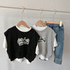 Kids Waistcoat Short Sleeve T-Shirt Two Piece Summer New Boys