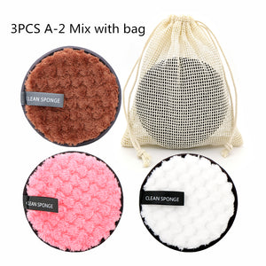 Pineapple Grid Cleansing Pad Round Water Cleansing Cotton Makeup Remover Puff