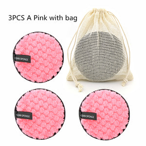 Pineapple Grid Cleansing Pad Round Water Cleansing Cotton Makeup Remover Puff