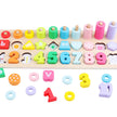 Number Puzzle Shape Matching Puzzle Wooden Teaching Aid Teaching Toy Puzzle