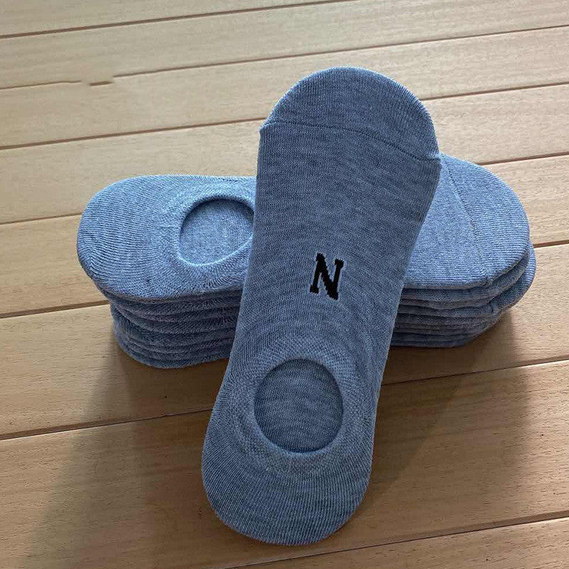 Socks Men And Women Solid Color Boat Socks Spring Invisible Socks