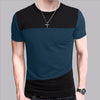 Round Neck Short-Sleeved T-Shirt Men'S Color Matching Men'S T-Shirt Clothes