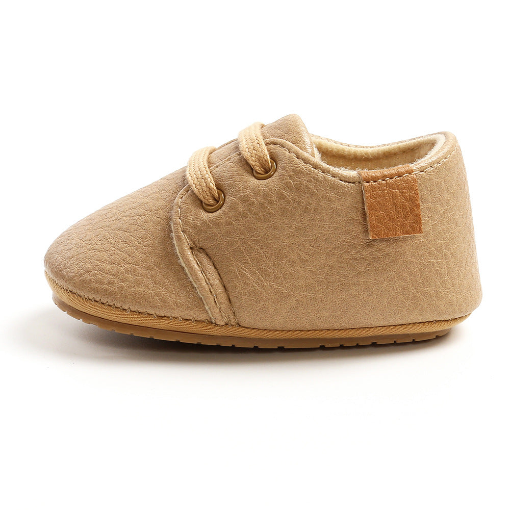 Luxury Soft Leather Baby Moccasins Shoes Newborn Rubber Sole First Walkers Boys Toddler Shoes