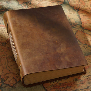 Original Handmade Sketchbook Cowhide Notebook Retro Leather Notebook Creative Notebook Diary