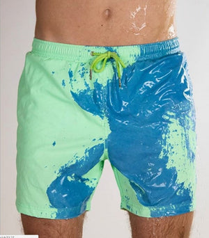 Discoloration In Water  Beach Sports Fitness Shorts  Quick-Drying Swimming Trunks  Temperature Change