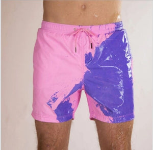 Discoloration In Water  Beach Sports Fitness Shorts  Quick-Drying Swimming Trunks  Temperature Change