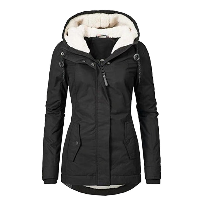 Hot Style Ladies Long-Sleeved Zipper Pocket Padded Coat Jacket